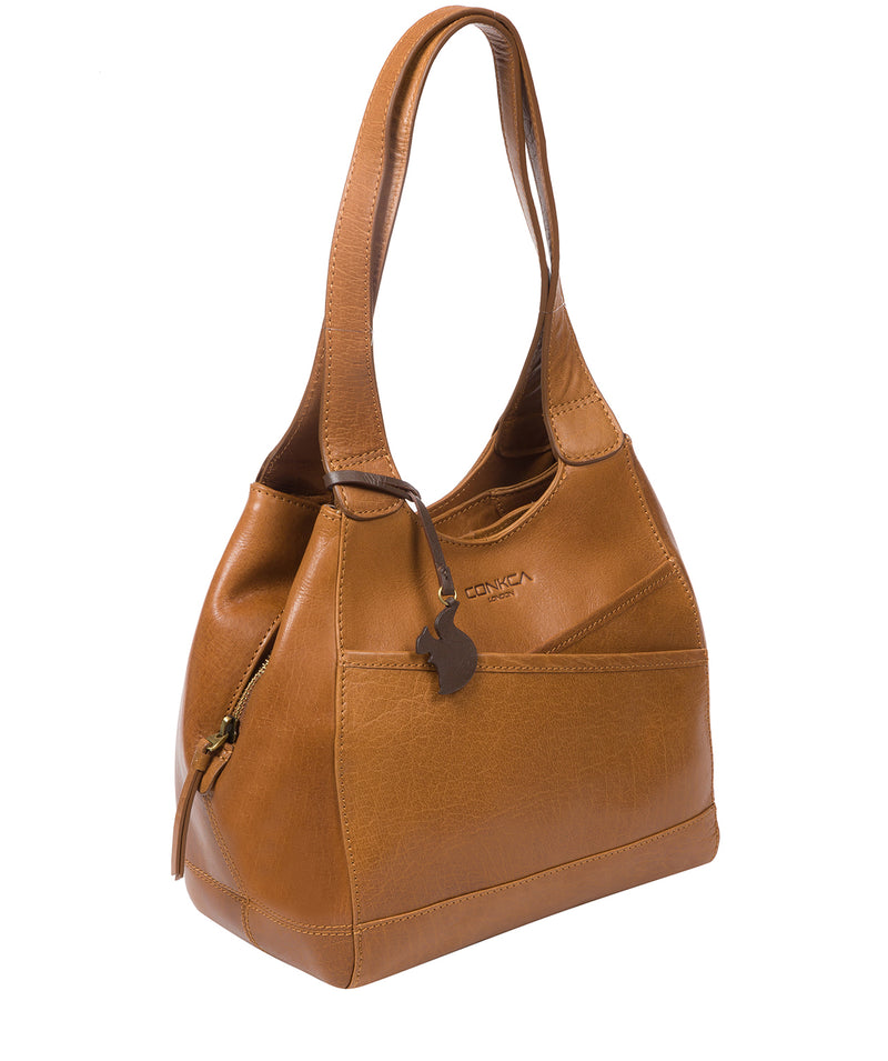 'Juliet' Dark Tan Leather Handbag
