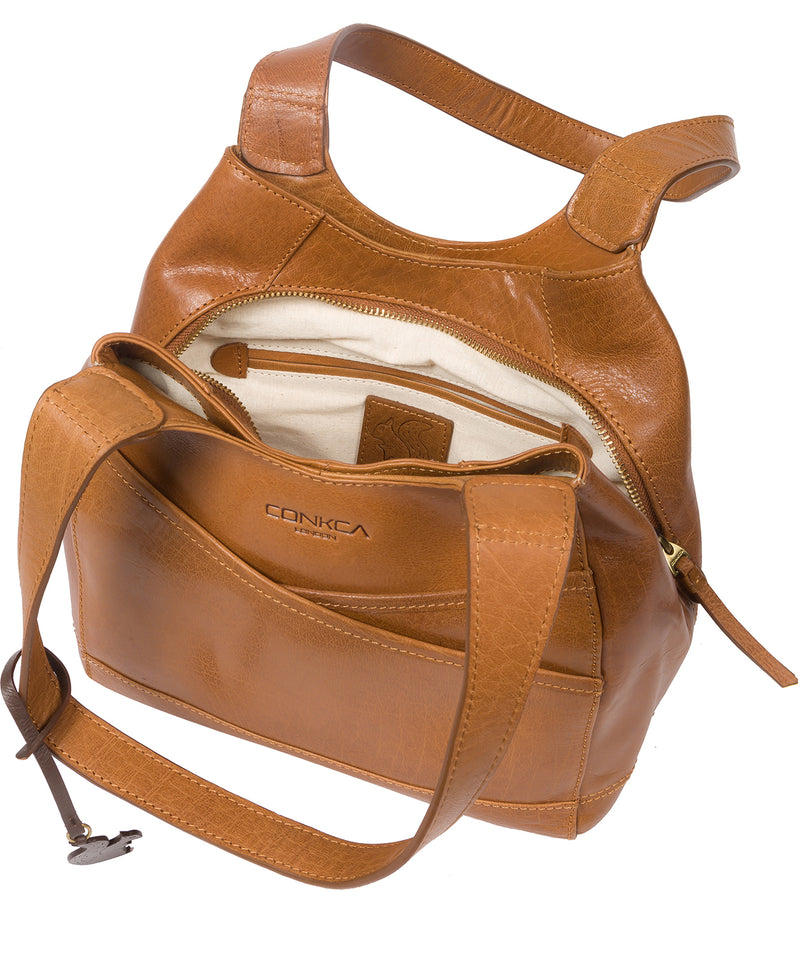 'Juliet' Dark Tan Leather Handbag