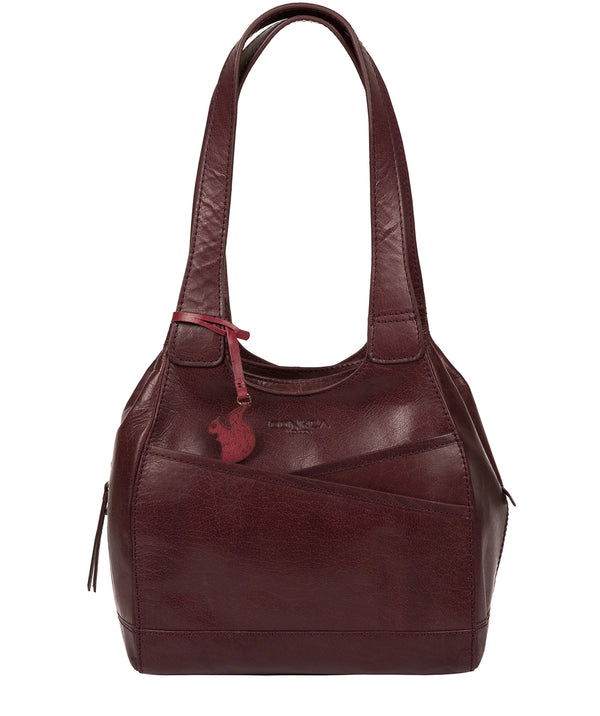 'Juliet' Plum Leather Handbag image 1