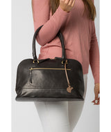 'Bailey' Black Leather Small Handbag image 2