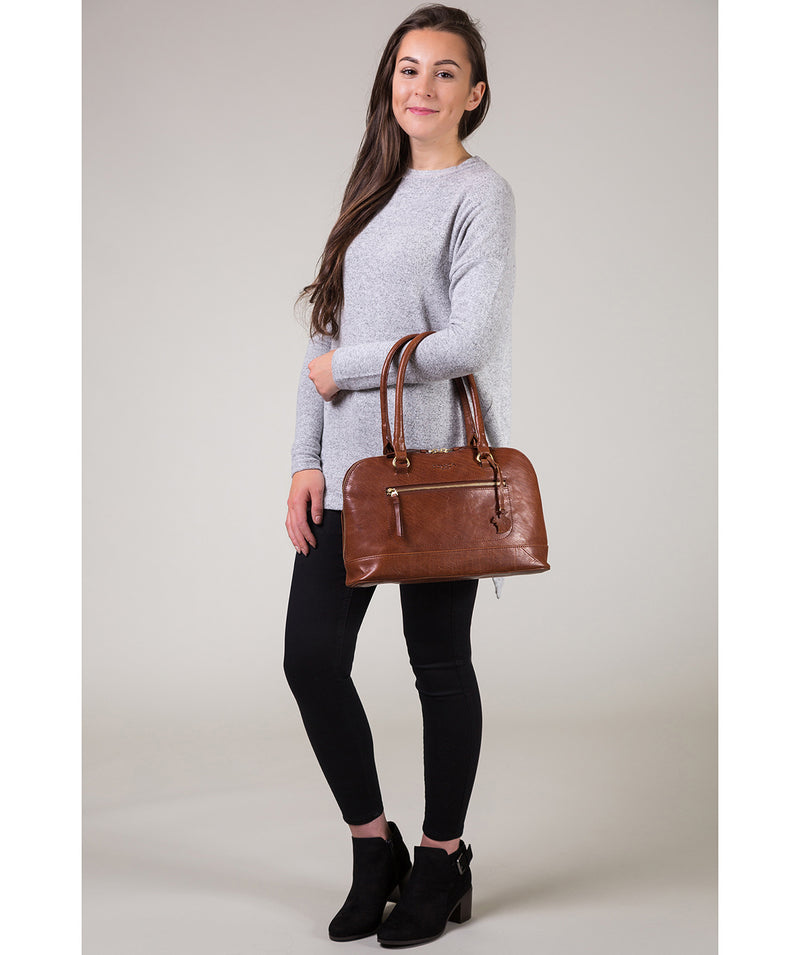 'Bailey' Conker Brown Leather Handbag image 2