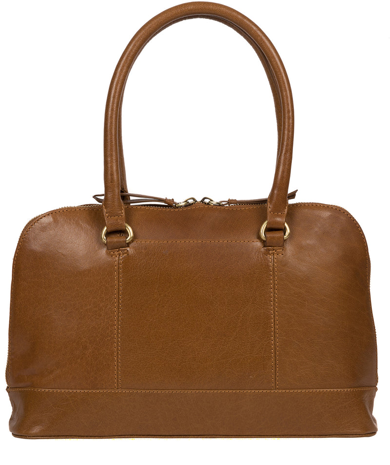 'Bailey' Dark Tan Leather Handbag image 3
