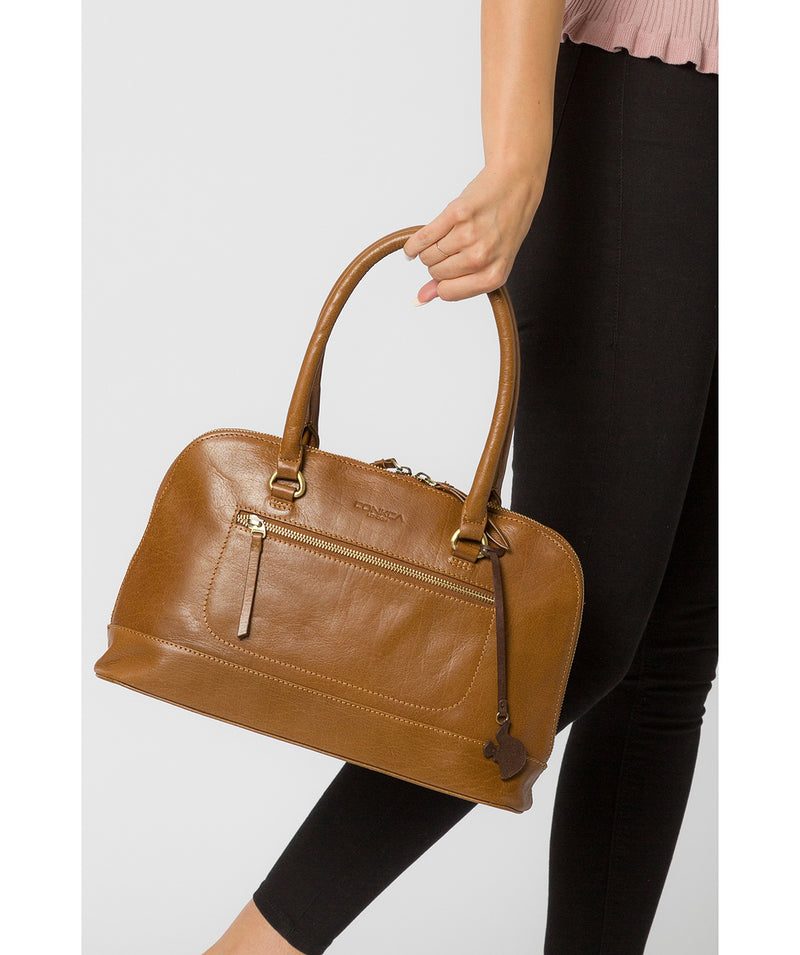 'Bailey' Dark Tan Leather Handbag image 2