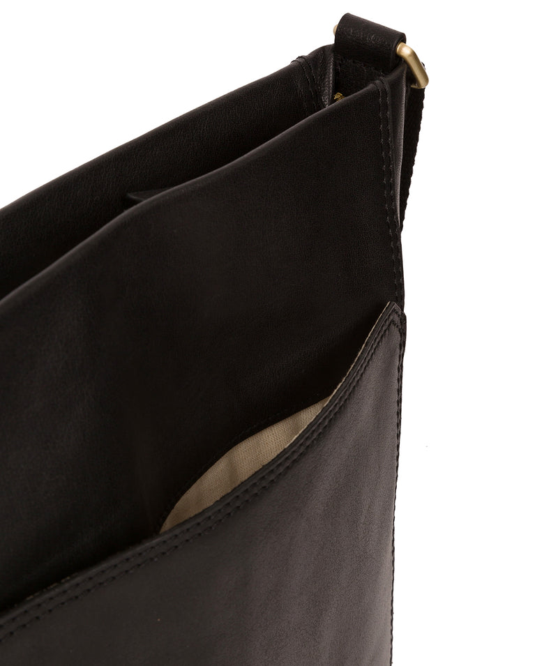 'Dink' Black Leather Cross Body Bag