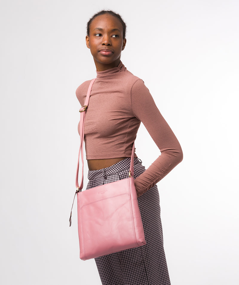 Conkca London Originals Collection Bags: 'Dink' Blush Leather Cross Body Bag