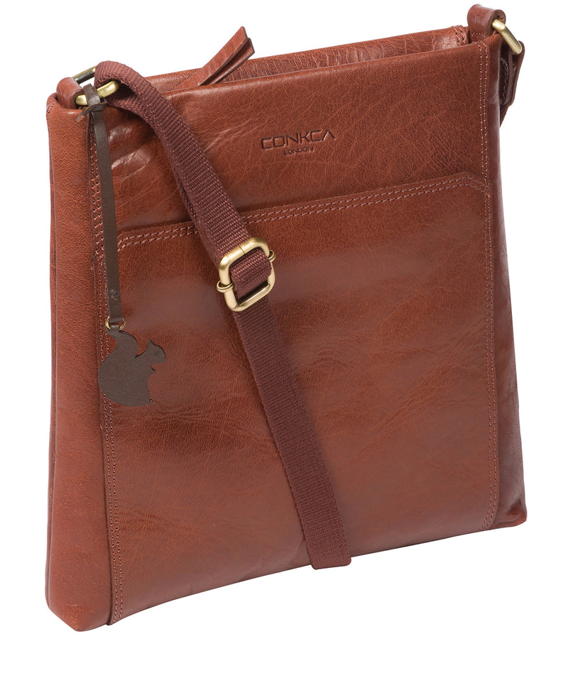 'Dink' Conker Brown Leather Cross Body Bag