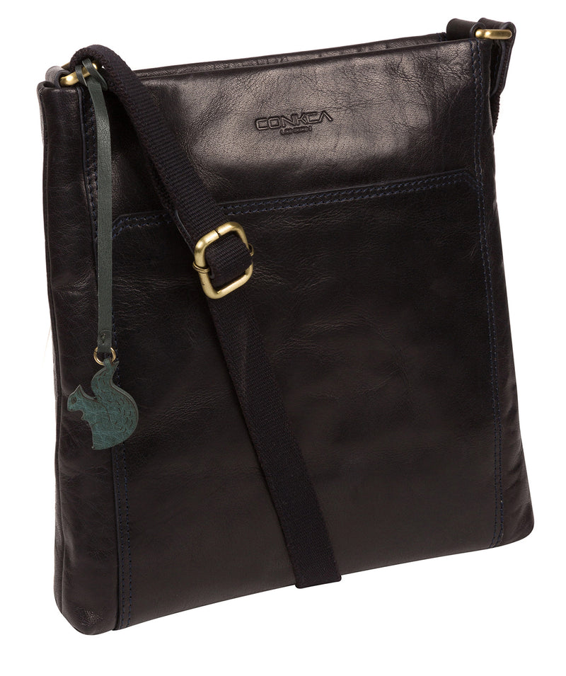'Dink' Navy Leather Cross Body Bag image 5