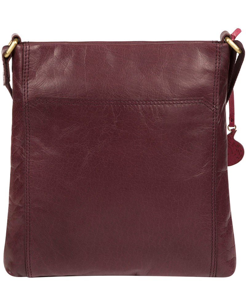 'Dink' Plum Leather Cross Body Bag Pure Luxuries London