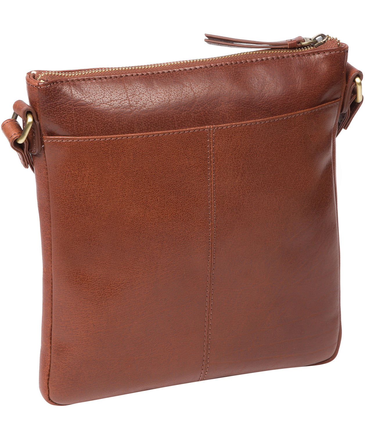'Avril' Conker Brown Leather Cross Body Bag