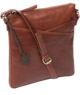 'Avril' Conker Brown Leather Cross Body Bag
