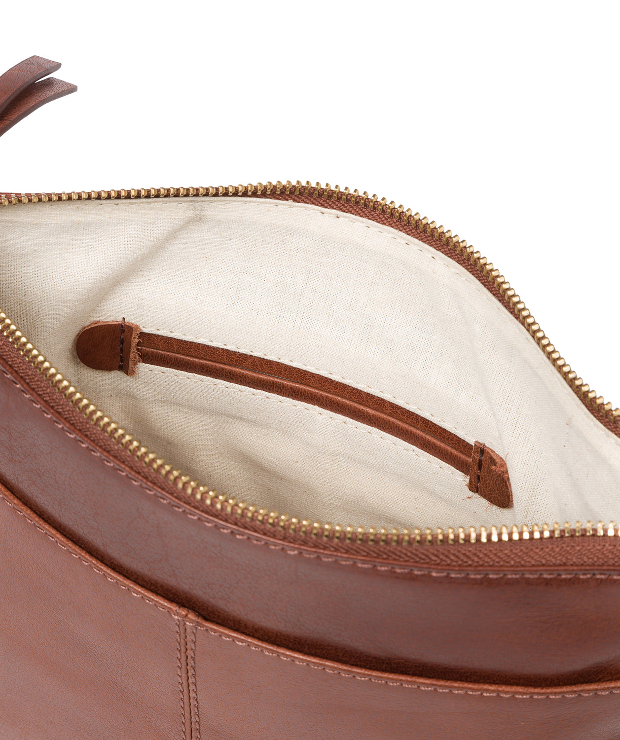 'Avril' Conker Brown Leather Cross Body Bag