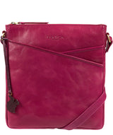 'Avril' Orchid Leather Cross Body Bag