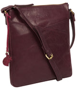 'Avril' Plum Leather Cross Body Bag image 5