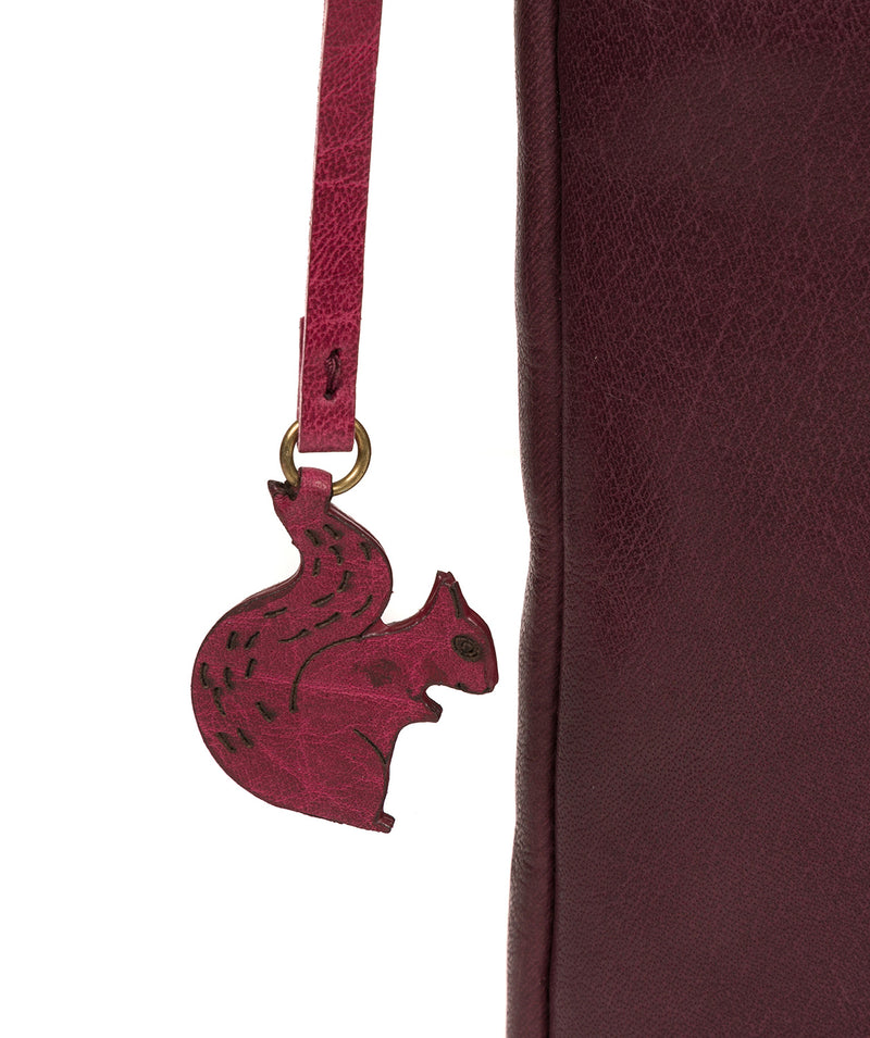 'Avril' Plum Leather Cross Body Bag image 6