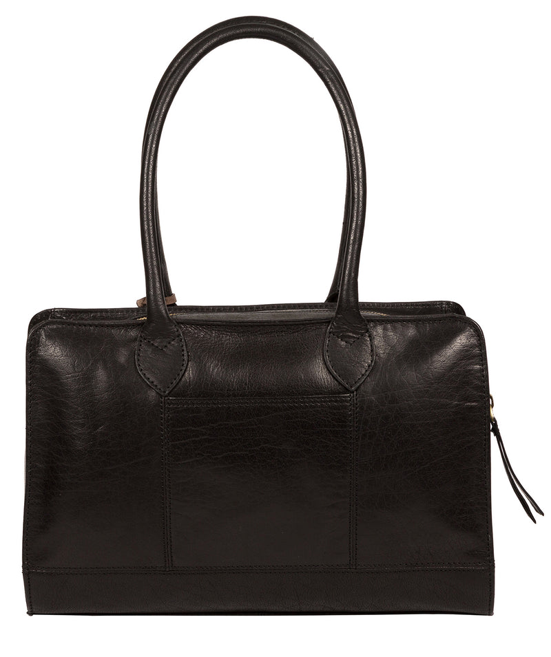 'Mona' Black Leather Handbag image 3