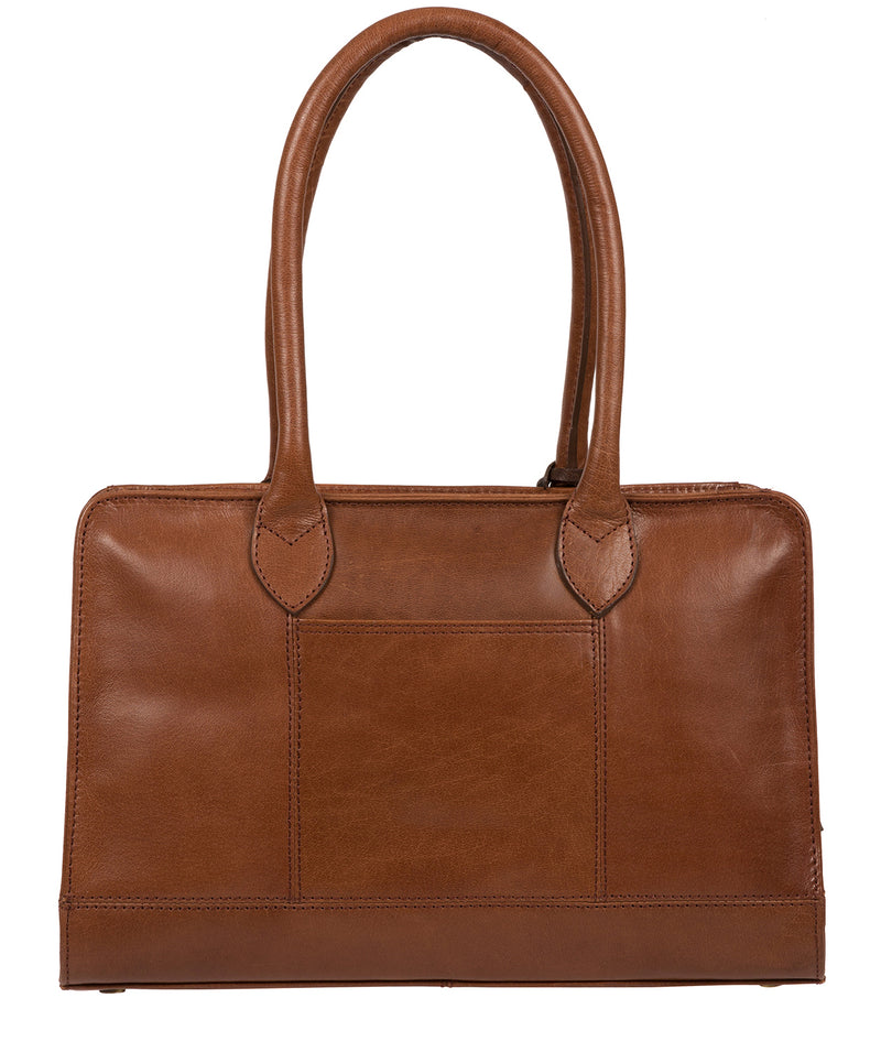 'Mona' Conker Brown Leather Handbag image 3