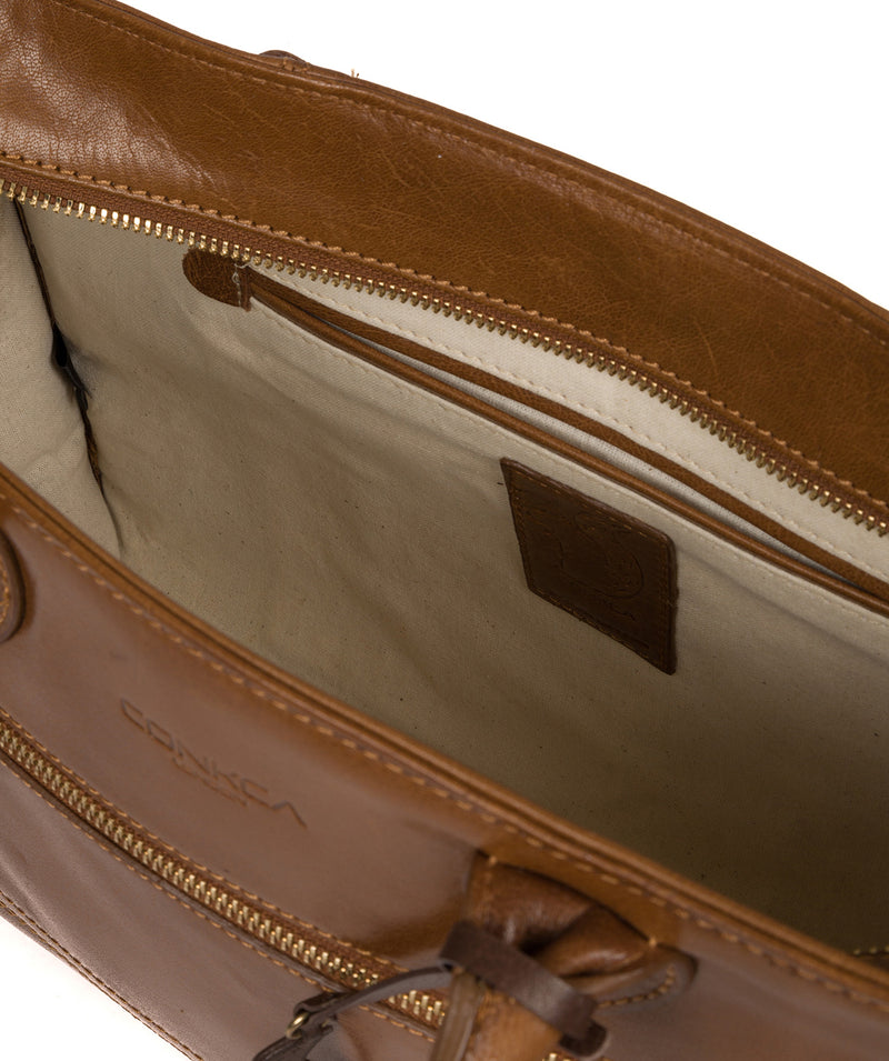 'Mona' Dark Tan Leather Handbag image 4