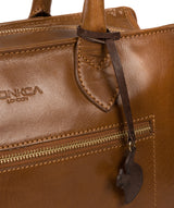 'Mona' Dark Tan Leather Handbag image 6