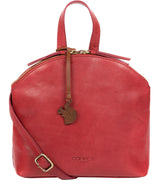 'Ingrid' Chilli Pepper Leather Cross Body Bag Pure Luxuries London