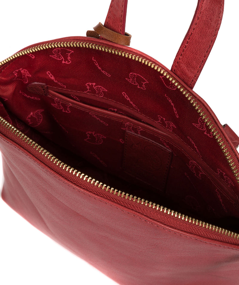 'Ingrid' Chilli Pepper Leather Cross Body Bag Pure Luxuries London