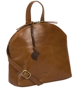 'Ingrid' Dark Tan Leather Cross Body Bag Pure Luxuries London