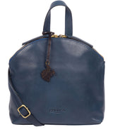 'Ingrid' Snorkel Blue Leather Cross Body Bag Pure Luxuries London