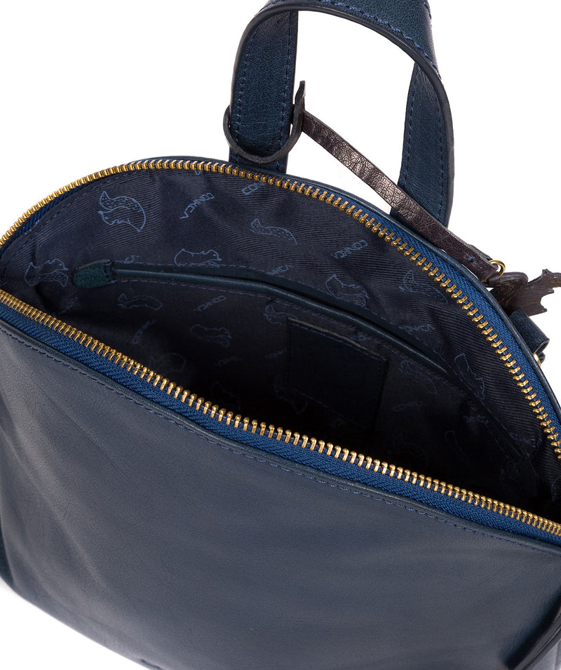 'Ingrid' Snorkel Blue Leather Cross Body Bag image 4