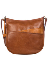 'India' Conker Brown and Cognac Leather Shoulder Bag