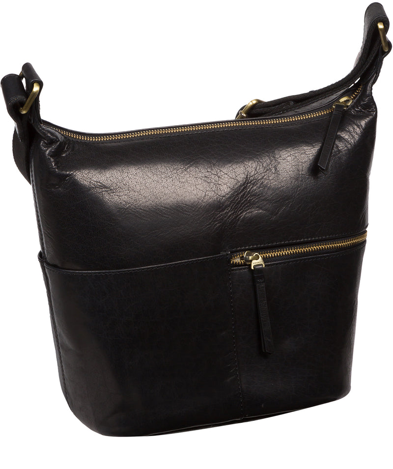 Conkca London Originals Collection #product-type#: 'Kristin' Black Leather Shoulder Bag