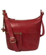 'Kristin' Chilli Pepper Leather Shoulder Bag image 1