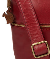 'Kristin' Chilli Pepper Leather Shoulder Bag image 6