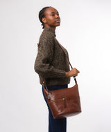 Conkca London Originals Collection #product-type#: 'Kristin' Conker Brown Leather Shoulder Bag