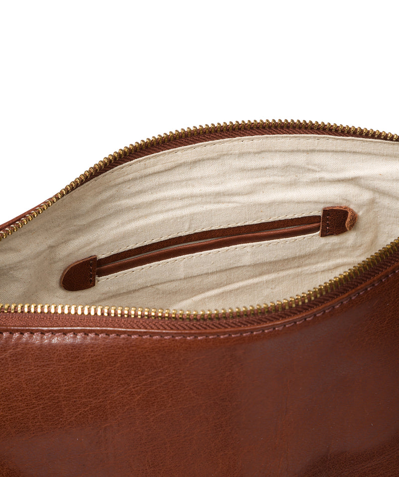 'Kristin' Conker Brown Leather Shoulder Bag