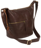 'Kristin' Dark Brown Leather Shoulder Bag Pure Luxuries London