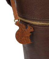 'Kristin' Dark Brown Leather Shoulder Bag image 6