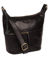 'Kristin' Navy Leather Shoulder Bag image 5