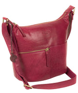 'Kristin' Orchid Leather Shoulder Bag