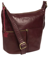'Kristin' Plum Leather Shoulder Bag image 5