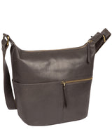 'Kristin' Slate Leather Shoulder Bag image 3