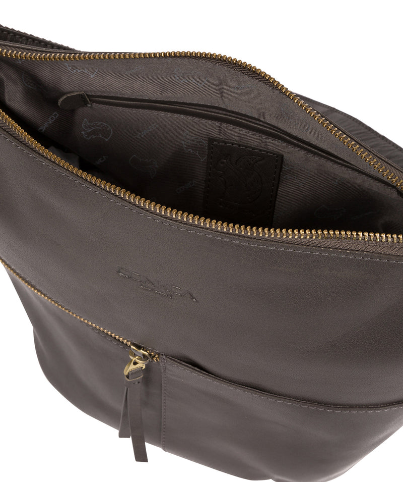 'Kristin' Slate Leather Shoulder Bag image 4