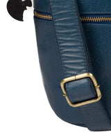 'Kristin' Snorkel Blue Leather Shoulder Bag image 6
