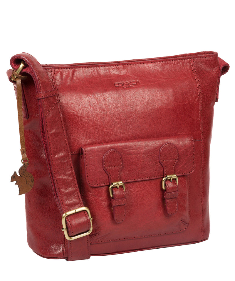 'Robyn' Chilli Pepper Leather Shoulder Bag
