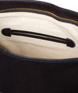 'Robyn' Navy Leather Shoulder Bag