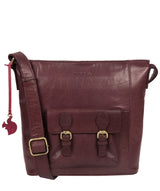 'Robyn' Plum Leather Shoulder Bag image 1