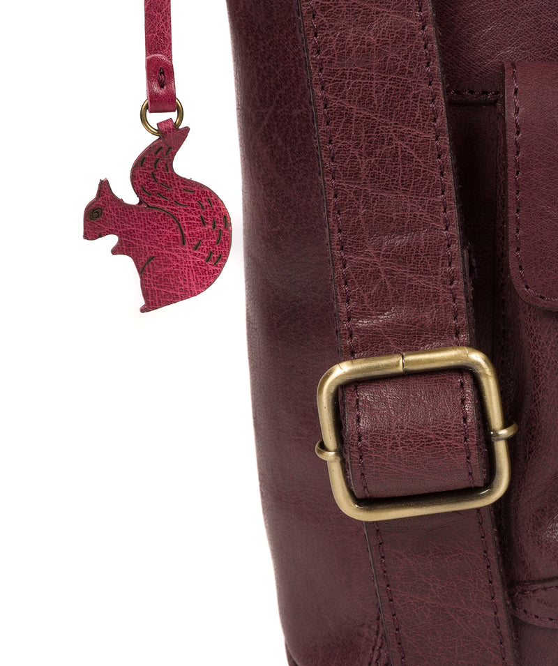 'Robyn' Plum Leather Shoulder Bag image 6