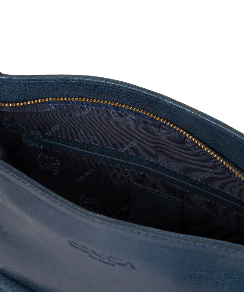 'Robyn' Snorkel Blue Leather Shoulder Bag image 4