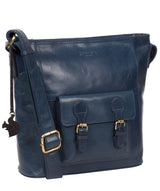 'Robyn' Snorkel Blue Leather Shoulder Bag image 5