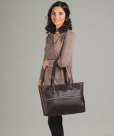 'Maize' Vintage Brown Handcrafted Leather Tote Bag image 2