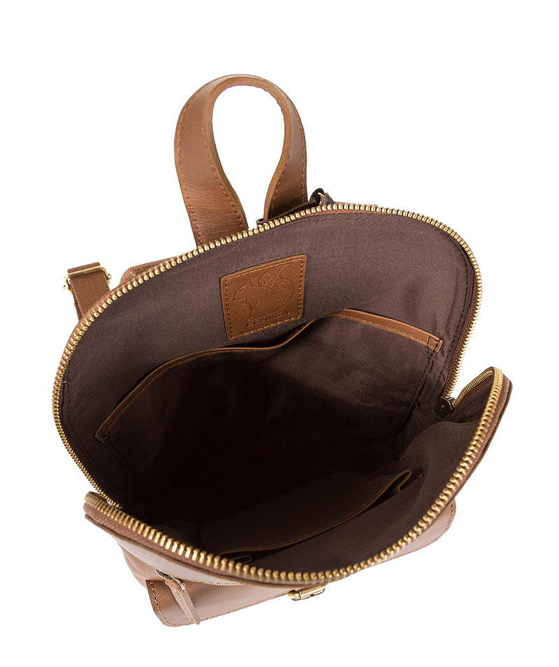 'Grove' Chestnut Leather Backpack
