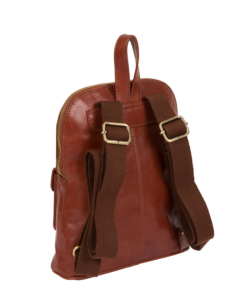 'Grove' Cognac Leather Backpack